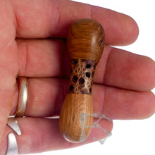 FIDGETSTYX • ARCHIVES • HVY ELITE MINI Knuckle Roller • Banksia Pod w/ Oak ends • SS Ball Weights • 14 grams • 1/1 ORIGINAL